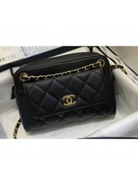 Chanel Small Camera Case Bag AS1367 Grained Calfskin Black 2020 AQ03082