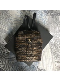 Chanel Tweed & Gold-Tone Metal medium Backpack Bag A69964 2019 AQ01870