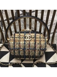 Chanel Tweed Camera Case AS0764 Gold/Black/Blue/Green 2019 Collection AQ03389