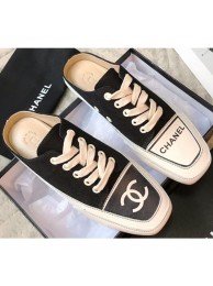Chanel Vintage Canvas Slip-on Sneakers Black 2020 AQ04337