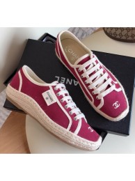 Chanel Vintage Canvas Sneakers Red 2020 AQ03046
