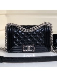 Chanel Vintage Quilted Leather Small Boy Flap Bag Black 2019 Collection AQ01389