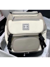 Chanel Vintage Sports Backpack Bag Black/White/Gray 2020 AQ03756