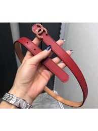 Chanel Width 2cm CC Logo Buckle Leather Belt Red AQ02523