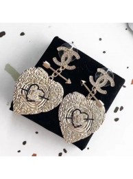 Cheap Chanel 18k Gold Heart and Arrow Earrings 2019 Collection AQ04169
