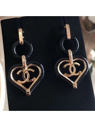 Cheap Chanel Heart Clip-on Earrings AB1305 Black 2019 Collection AQ02043