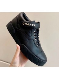 Cheap Chanel Lambskin Sneakers G34967 Black 2019 AQ04022