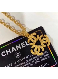 Cheap Chanel Three CC Pendant Necklace Gold 2019 Collection AQ01253