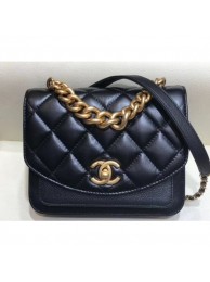 Cheap Knockoff Chanel Chain Handle Mini Flap Bag AS0784 Black 2019 AQ01830