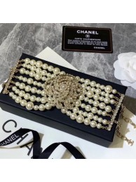 Cheap Replica Chanel Camellia Pearl Wide Bracelet 2019 Collection AQ04012