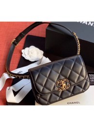 Copy Chanel Chain Infinity Waist Bag AS0973 Black 2019 AQ00899