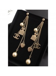 Copy Fashion Chanel Tassel Earrings A53211 Gold/Pearly White 2018 AQ02101