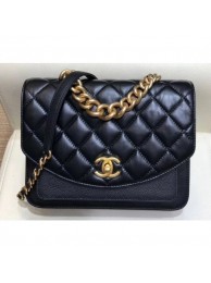 Designer Chanel Chain Handle Flap Bag AS0785 Black 2019 AQ02986