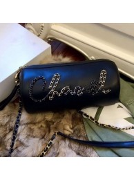 Fake Chanel Calfskin Barrel Clutch/Crossbodody Bag AS1531 Black 2019 Collection AQ04124