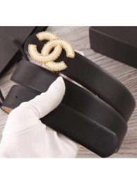 Fake Chanel CC Belt 30mm Width Black AQ02930