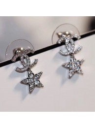 Fake Cheap Chanel Crystal CC Star Short Earrings 2020 Collection AQ00922