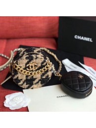 Fashion Replica Chanel 19 Houndstooth Tweed Clutch with Chain & Coin Purse AP0986 Beige/Black 2019 Collection AQ03941