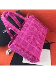 High Quality Chanel Wool Tweed Medium Zipped Shopping Bag AS0976 Pink 2019 Collection AQ01130