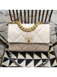 High Quality Replica Chanel 19 Large Quilted Goatskin Flap Bag AS1161 White 2019 Collection AQ01467