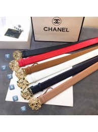 Hot Chanel Smooth Calfskin Belt 30mm with Crystal Bloom Buckle 2019 Collection AQ01880