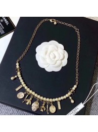 Imitation Chanel Bird Beetle Pendant Pearl Nacklace AB2131 2019 Collection AQ03728