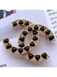 Imitation Chanel Black Triangle Resin Stones CC Brooch AB1804 2019 AQ03532