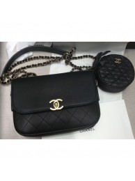 Imitation Chanel Flap Bag and Coin Purse AS1094 Black 2019 AQ01555