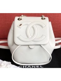 Imitation Chanel Lambskin CC Logo Backpack Bag AS0325 White 2019 AQ01972