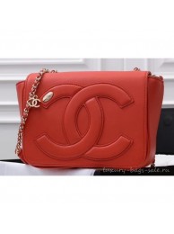 Imitation Chanel Lambskin CC Logo Flap Bag AS0321 Red 2019 AQ04185