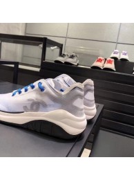 Imitation Chanel Mesh and Fabric Sneakers G34763 Blue 2019 AQ03750