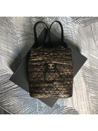 Imitation Chanel Tweed & Gold-Tone Metal large Backpack Bag A69964 2019 AQ03441