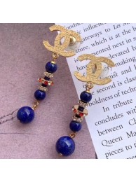Imitation Top Chanel Vintage Textured Pearl Earrings Blue/White/Gold 2019 Collection AQ04037