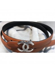Knockoff Chanel CC Belt 15mm Width Brown 2018 Belt AQ03486