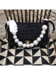 Knockoff Chanel Tweed Pearls Flap Bag AS0594 2019 Collection AQ00572