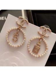 Replica Chanel Bottle 5 Pearl Hoop Earrings AB2921 2019 Collection AQ03972