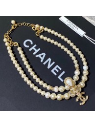 Replica Chanel Double Pearl Choker Necklace AB1655 2019 Collection AQ03996