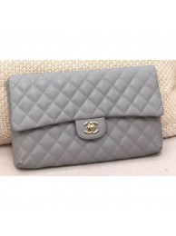 Replica Chanel Grained Calfskin Classic Clutch Bag A57650 Gray 2019 AQ00850