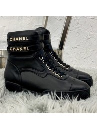 Replica Chanel Lambskin High-Top Sneakers G34967 Black 2019 Collection AQ01743