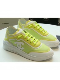 Replica Chanel Mesh and Lycra Sneakers G34763 Fluo Green 2019 AQ01796