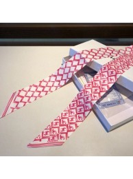 Replica Chanel Quilting CC Print Silk Slim Bandeau Scarf 5x120cm Red 2020 Collection AQ04212