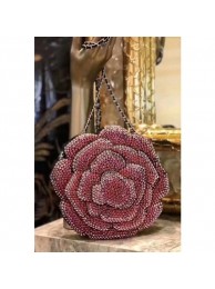 Replica Chanel Resin/Strass Camellia Evening Bag A69841 Pink/Red 2019 AQ04143