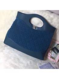 Replica Chanel Shearling Sheepskin 31 Medium Shopping Bag AS1010 Blue 2019 Collection AQ00574