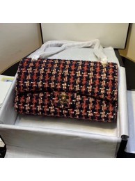 Replica Chanel Tweed Medium Flap Bag Red/Blue/White 2019 Collection AQ01873