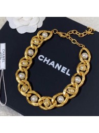 Replica Designer Chanel Metal Pearl Short Necklace AB3148 2019 Collection AQ00765